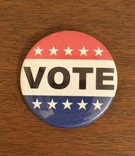 Curb Your Enthusiasm Larry David Original Prop "Vote" Pin From Season 11 HA COA 