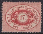 AUSTRIA Danube Steam Navigation Company 1860's 17 Kr stamp MH