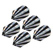 Slim Dart Flights, 5 Pack PET Dart Accessories, Black