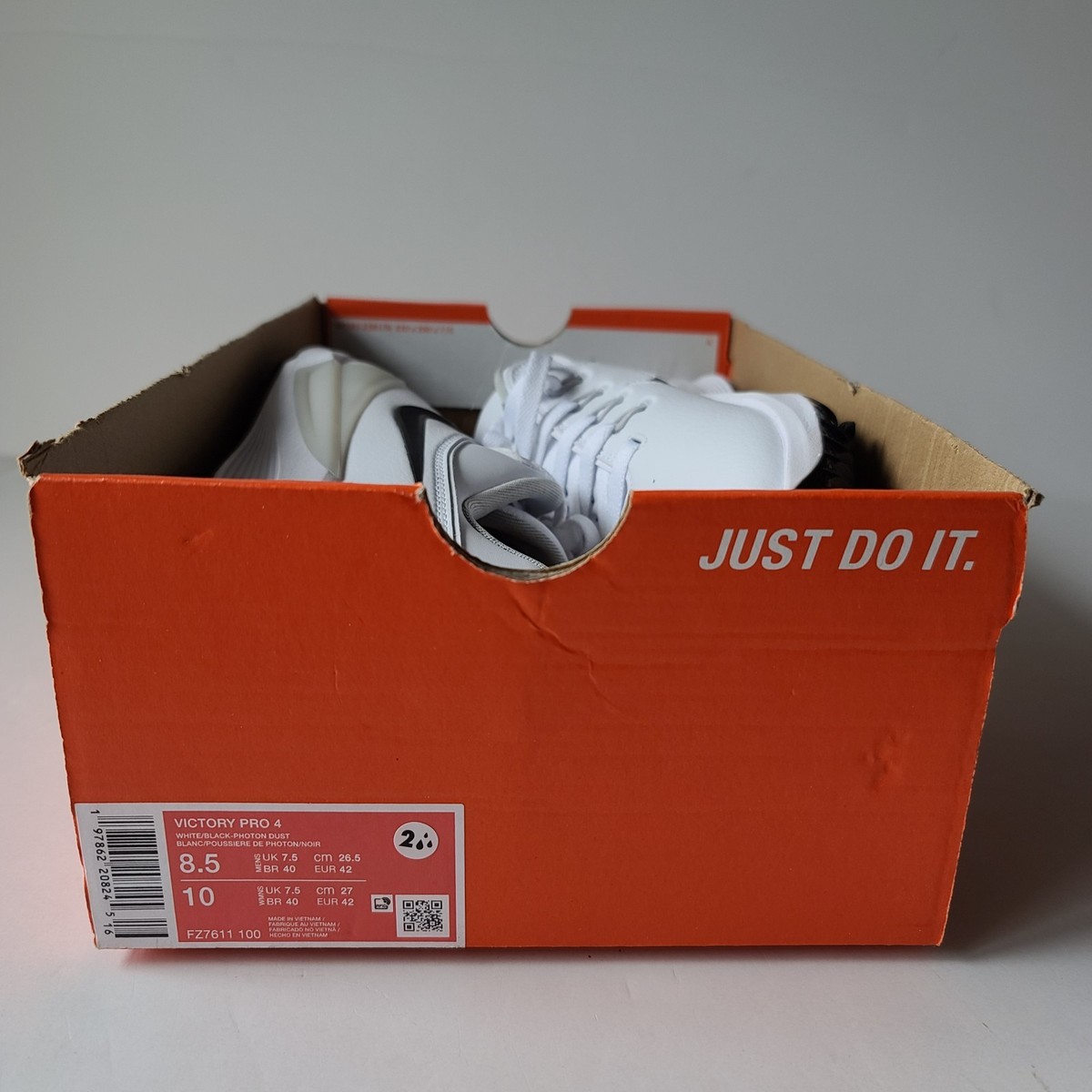 白のみ レア品 Golficker セット ゴルフィッカーズ Nike Victory Pro 4 Golf Shoes White Black FZ7611-100 Men's Size