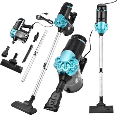 2-in-1-Vertikalzyklon-Staubsauger mit antibakteriellen HEPA-Filtern, 600 W, Zube