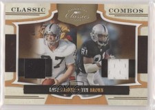 2009 Donruss Classics Classic Combos Jerseys 26/50 Dave Casper Tim Brown HOF 3hd