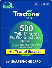 TracFone 1 Year  500 minutes plan BASIC/ALL PHONES Direct Add within 2 Days 