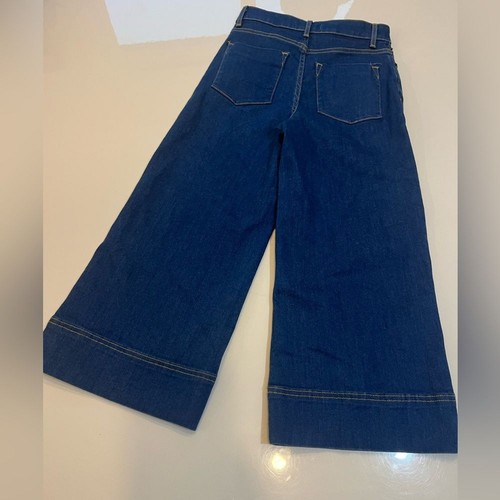 Alice + Olivia Cropped Wide Leg Jeans Dark Wash Size 25 - Picture 11 of 12