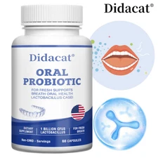Oral probiotics, protect teeth and gums, freshen breath 60 capsules