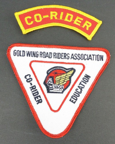 2 Gold Wing Road Riders Association CO-RIDER Education Patches NEU - Bild 2 von 7