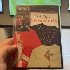 Sewing With Nancy: First Rate Sweatshirts (DVD, 2006)  Nancy Zieman New Read!