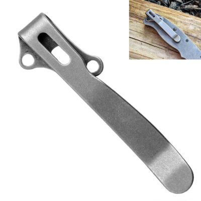 New Titanium Deep Carry Pocket Clip For AD20 Demko Knives AD20.5 Stonewash
