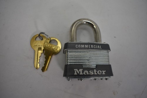 Lot of 5 Master Lock 1KA Keyed Alike Matching Identical Laminated Padlocks - Picture 6 of 8