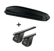 Dachbox JUEASY300+Dachträger VDP Stahl für für VW Passat VI 4Türer 05-13