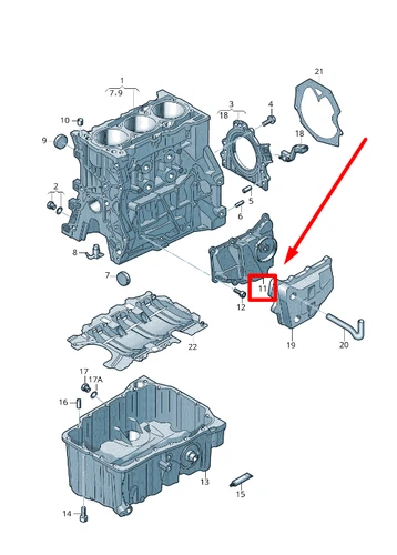 NEU AUDI A3 8V1,8VK ÖLABSCHEIDER 04C103464L ORIGINAL - Bild 6 von 7