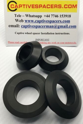 Yamaha R1 2004 - 2014 Superbike Captive Spurverbreiterung. Komplettset. Schwarz eloxiert. - Bild 2 von 9