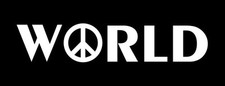 World peace sign sticker vinyl decal, car window, doors, bumper laptop