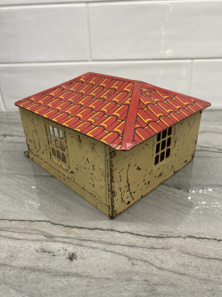 Garaje mágico Marx de colección de los años 30 con camión de hierro fundido y vagón de hojalata Foto 3 de 4