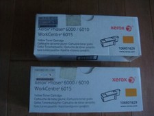 2x Xerox Phaser 6000 Yellow Toner Cartridge 106R01629