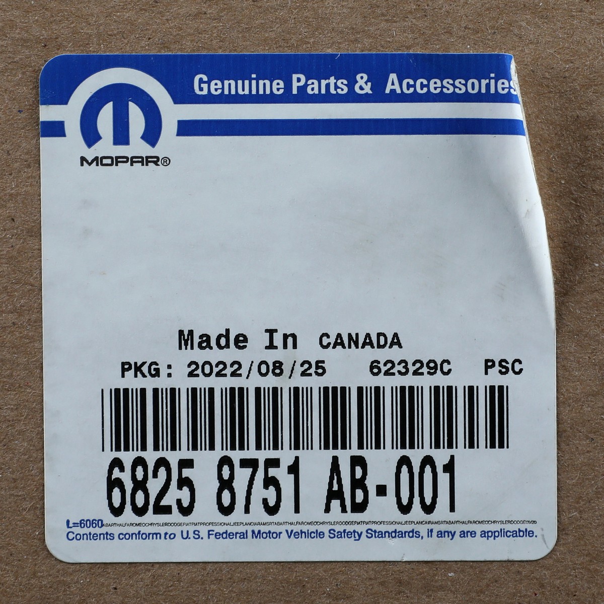 2016-2023 DODGE CHALLENGER FRONT GRILLE REINFORCEMENT UPPER OEM