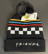 Unisex FRIENDS Beanie Hat Cap Warm Knit Ski Skully Embroidered Central Perk NWT