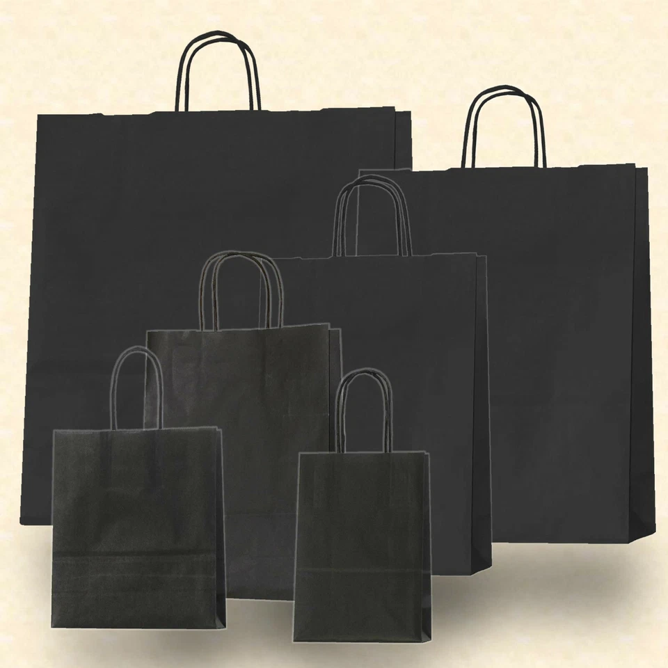 Papiertragetaschen Papiertüten Tüte Kordel Papier Trage-Tasche Papiertasche bunt - Bild 2 von 4