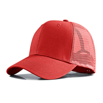 Trucker Hat Mesh Back Plain Solid Snapback Adjustable Blank Visor Baseball Cap