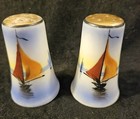 Vintage Made in Japan Sailboat salt and pepper 3" high-sailboats- no stoppers-E — photo 1