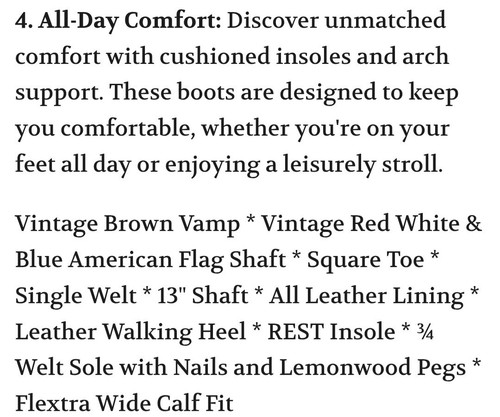 Roper Boots Brown Vintage American Flag Boots NEW women's 9 - 第 10/17 張圖片