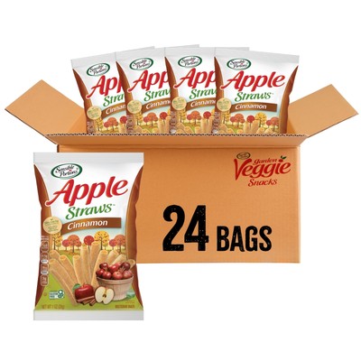 Sensible Portions Garden Veggie Snacks - Veggie Straws Snack Size Apple Cinna...