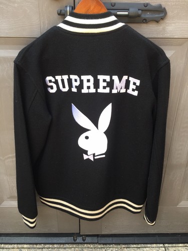 Supreme Playboy Varsity Jacket Black 