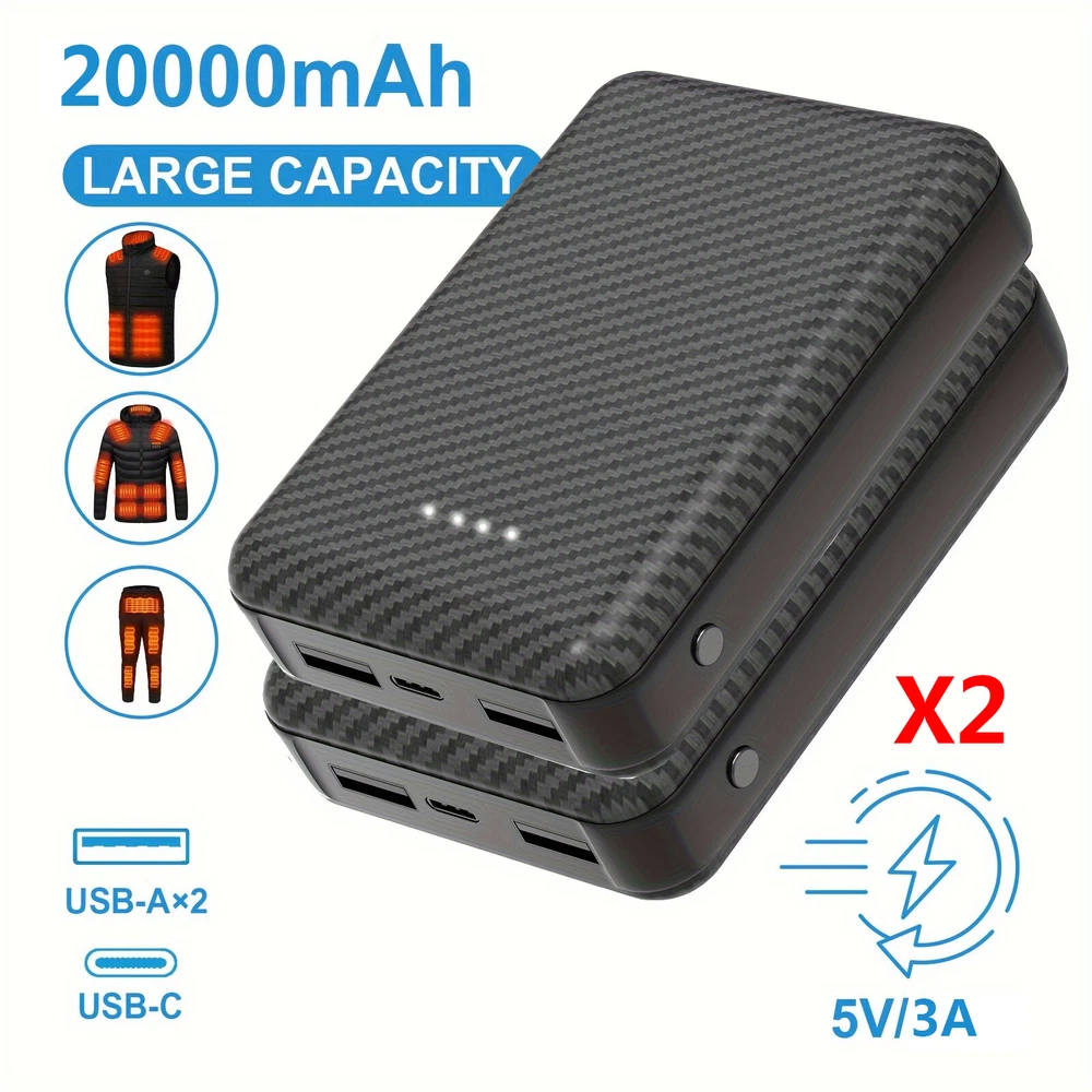 USB-C Power Bank for Heated Vest - 5V 3A Phone Charger