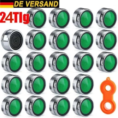 MARKENLOS 24pcs Perlator Strahlregler M24 Wasserhahn Sieb Einsatz Mischdüse Perlatoren, DE