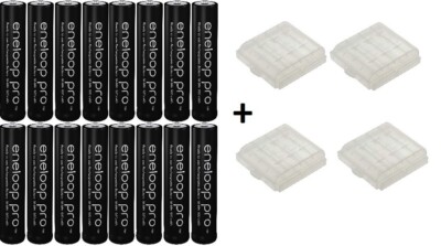 16X Eneloop PRO AA Akkus 1,2V 2500mAh wiederaufladbar + gratis Akkubox Modell 26