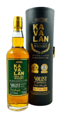(182,47 /l) Kavalan Solist ex-Bourbon Cask Strength Single Malt Whisky 56,3% 0,7