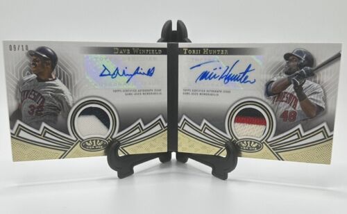 2023 Topps Tier One DAVE WINFIELD & TORII HUNTER Dual Auto Relic Booklet #’d /10 - 第 1/5 張圖片