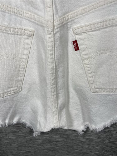 Levi's 501 Off-White High-Rise Button Fly Distressed Jean Shorts CHOOSE SIZE NEW - Picture 12 of 14