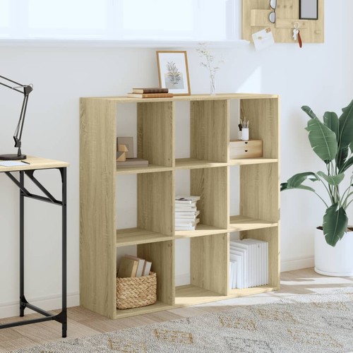 Bücherregal Sonoma-Eiche 102x32x102 cm Holzwerkstoff - Bild 3 von 10
