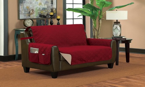 Home Sweet Home Family-Favorite Reversible Quilted Slipcover Furniture Protector - Bild 2 von 7