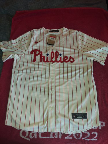 Philadelphia Phillies Jersey Bryce Harper 3 Nike White Home Pinstripe Mens Large - Picture 2 of 10