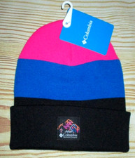 COLUMBIA COLOR BLOCK BEANIE HAT CAP ONE SIZE