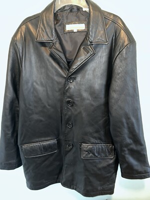 Perris Ellis Genuine Lamb Leather Jacket In Excellent Condition Size Large