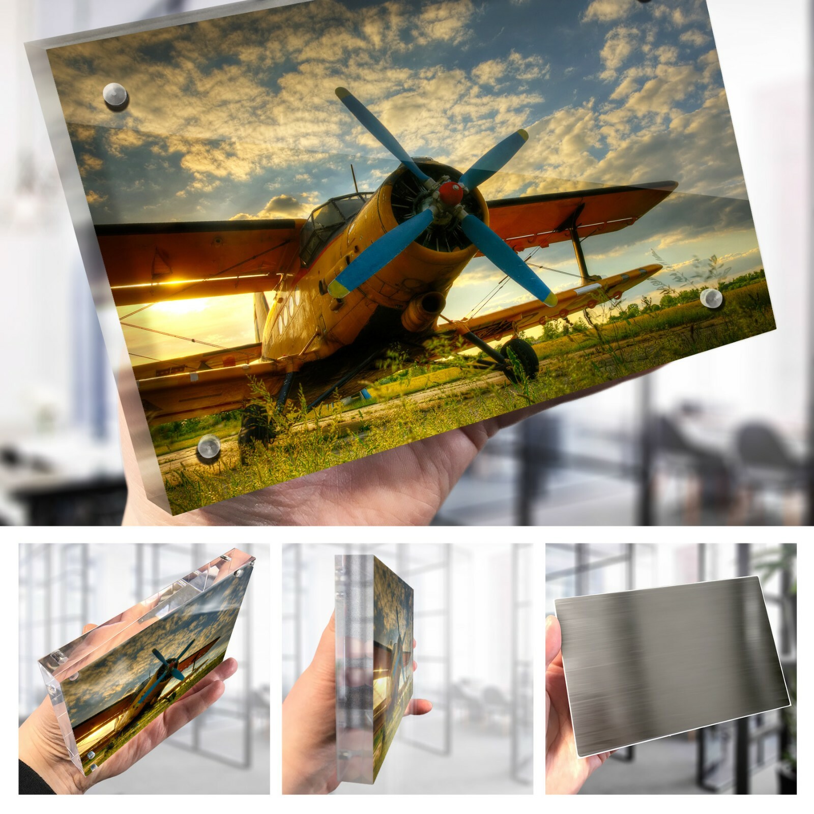 Tiger Moth Airplane Sunset Small Photograph 6/" x 4/" Art Print Photo Gift #8846