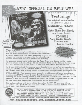 Cannibal Ferox: Special Edition (1981) laserdisc | eBay