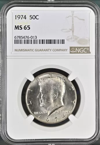 1974 50C Kennedy Half Dollar NGC MS65  6785476-013