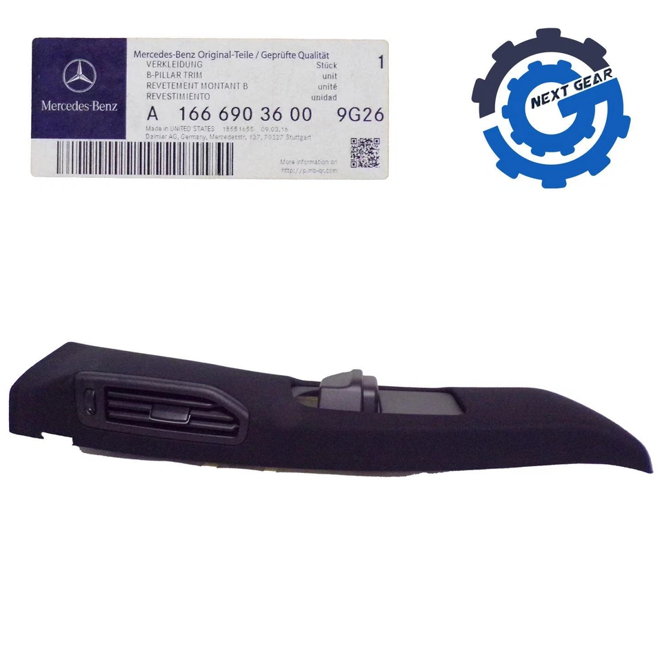 Nuevo moldura de pilar B derecha negra OEM Mercedes para 2012-2023 GLE63 AMG S 1666903600 Foto 3 de 4