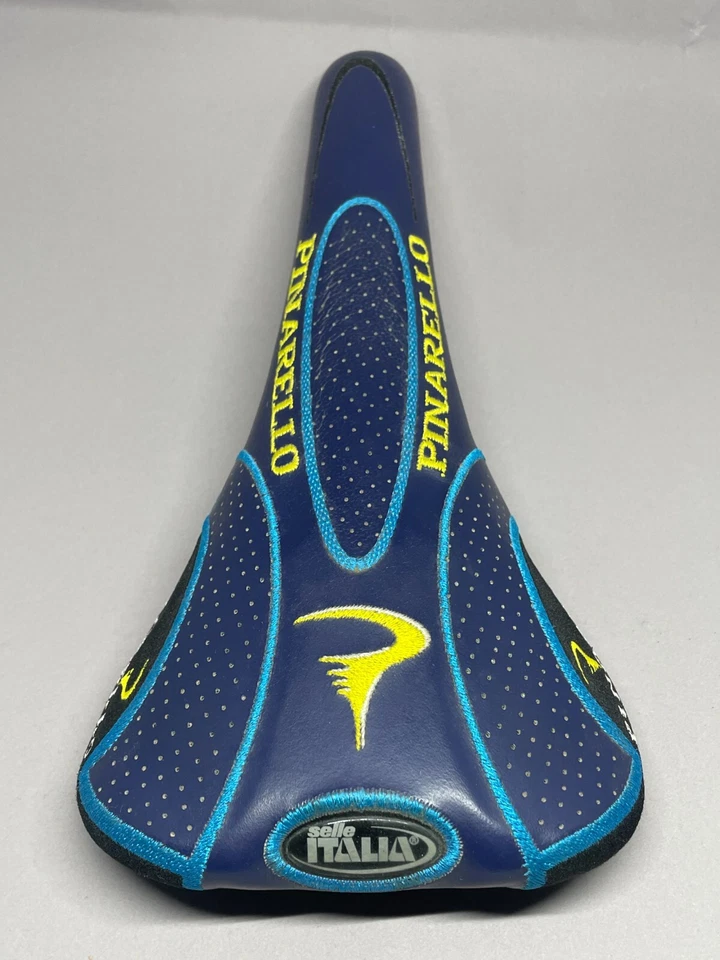 NOS SELLE ITALIA PINARELLO Flite 1997 蓝色 复古 SADDLE 座椅 赛车 自行车 — 第 2/4 张图片