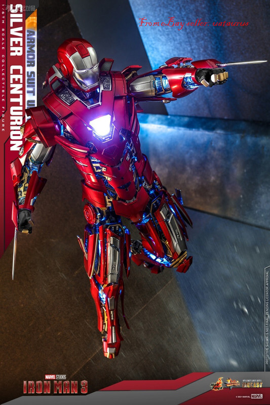 Perfect Hot Toys 1/6Mms618 Iron Man 3 Silver Centurion Armor Suit