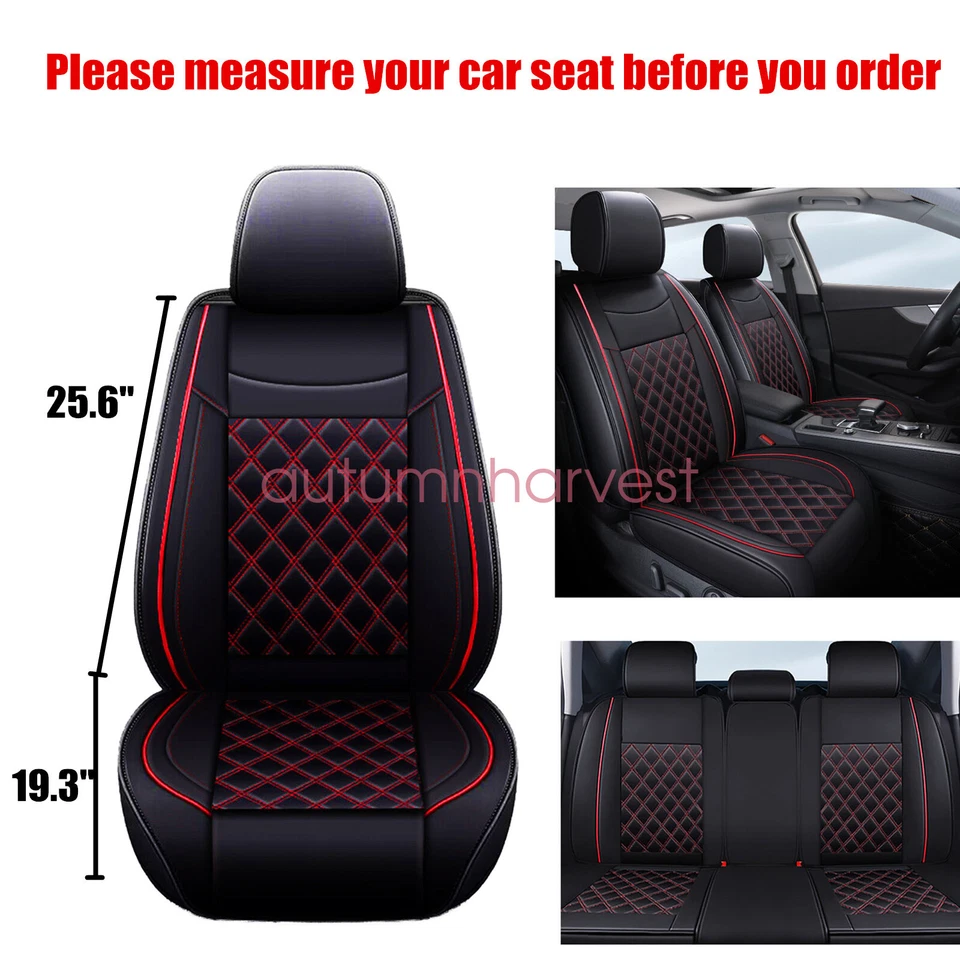 Conjunto completo de capas de assento de couro ecológico almofada frontal e traseira para Mitsubishi Outlander - Imagem 2 de 4