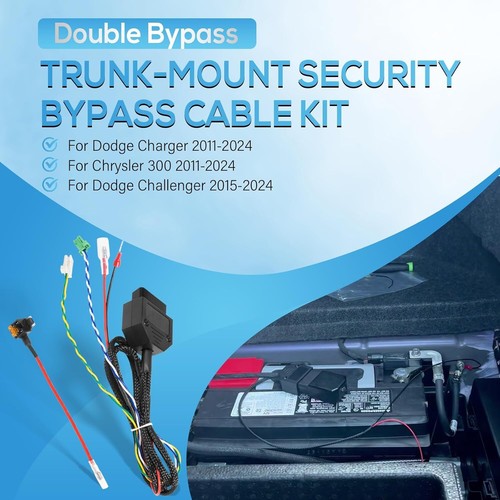 Double Bypass Trunk-Mount Security Gateway Bypass Cable Kit For Dodge Chrysler - Picture 2 of 10