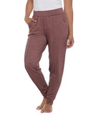 Cuddl Duds Comfortwear Heather Peppercorn Brown Jogger Pants New