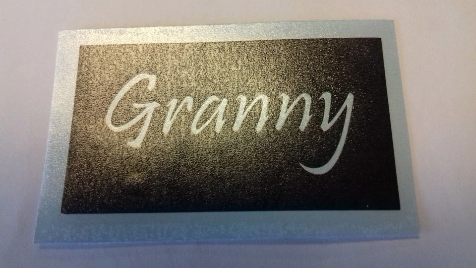 10 x Granny word stencil for etching on glass present gift Mothers Day Nan Nanna