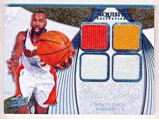 2007-08 Exquisite Baron Davis Extra Exquisite Quad Jersey #EQ-BD (13/25)