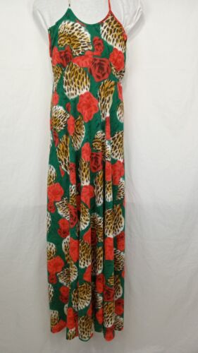 Y2K 90's hippie coconutgirl African style print women's sun dress ( USA 12 )